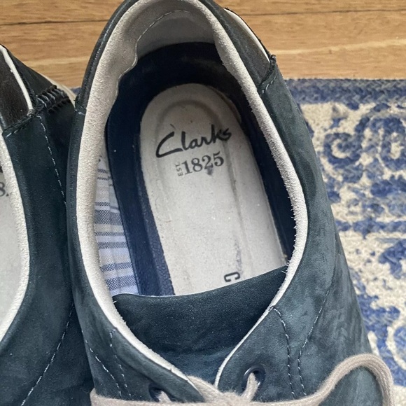 Clarks shoes Men’s 10.5 Low Top Blue Suede 1825 Plus Cushion Casual Sneaker - Picture 8 of 12